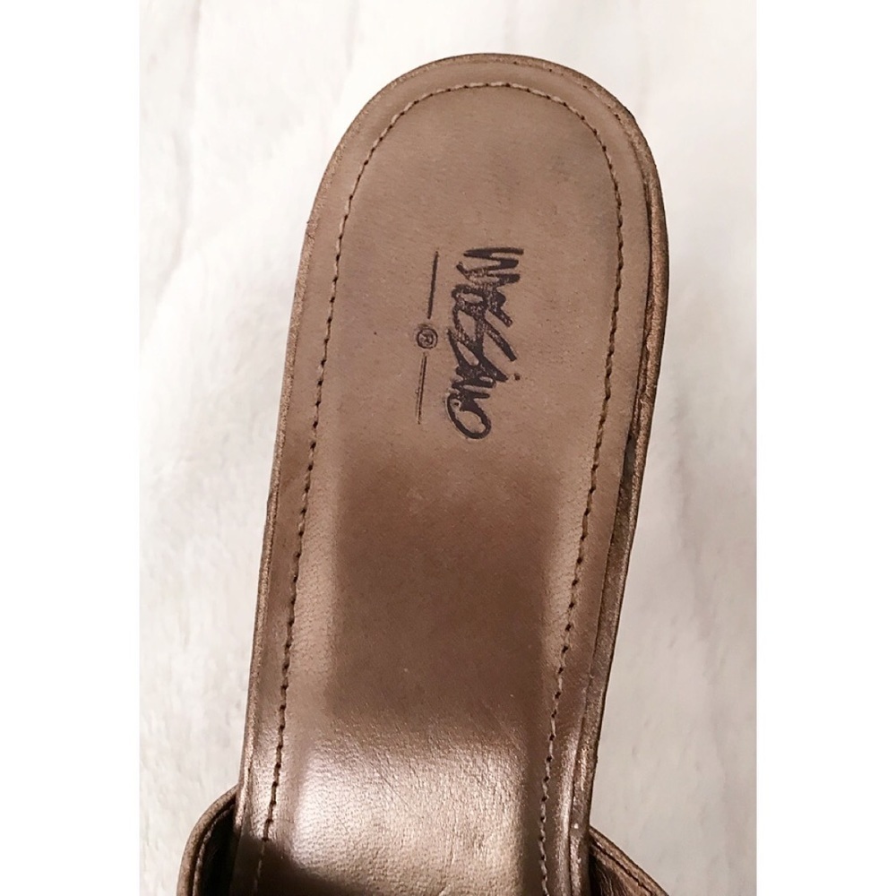 MOSSIMO Sz 9 “Forget Me Knot” Bronze Leather Slide - Picture 6 of 6